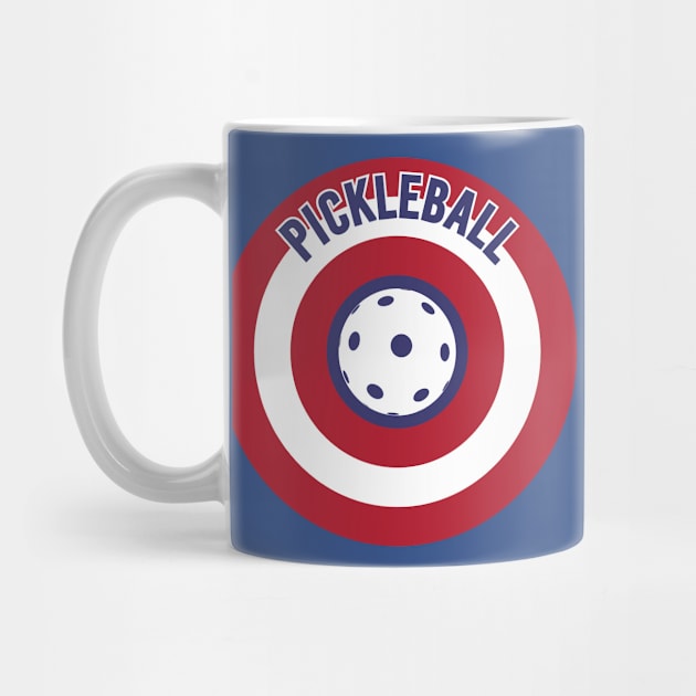 Pickleball - Captain America by RykeDesigns